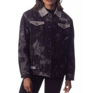 The Wild Collective Women's Philadelphia Eagles Tie Dye Denim Jacket - XL